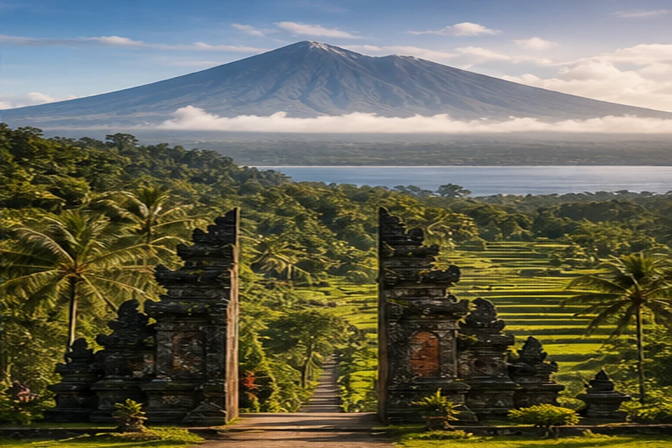 Bali: chrám, sopka, oceán